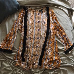Orange detailed cardigan